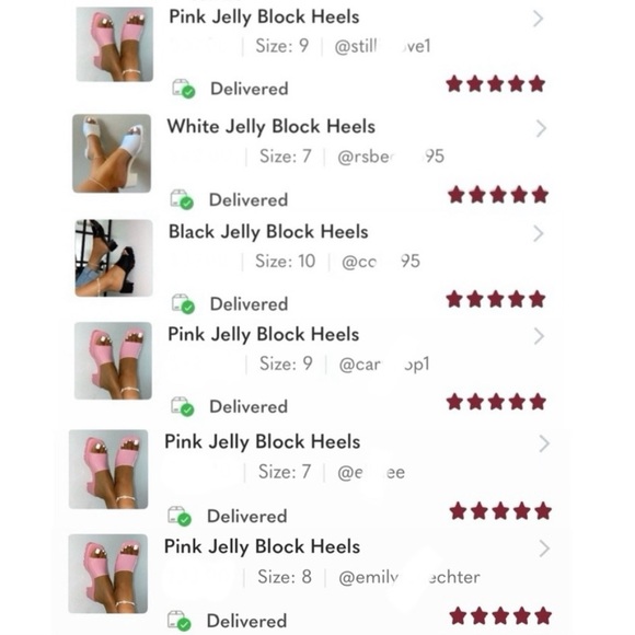 Pink Jelly Block Heels - Picture 12 of 13